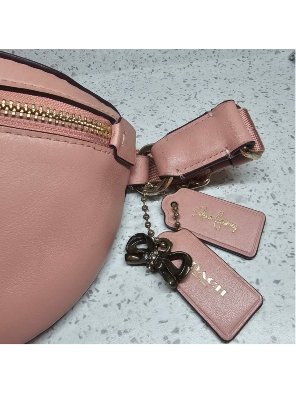 COACH x Selena Gomez Limited Edition Pink Leather Belt Bag (39315) - Picture 8 of 12